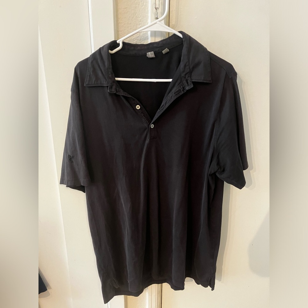Large black collared shirt